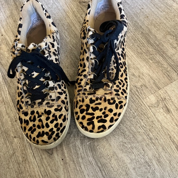 Coconuts by Matisse Calf Hair Leopard Print Lace Up Sneakers Shoes - Picture 3 of 3